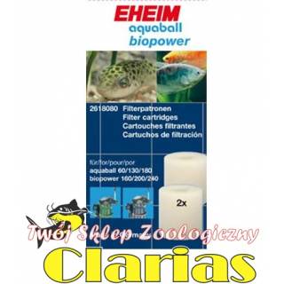 Eheim 2618080 Wkład gąbkowy 2szt - do filtrów Aquaball, Biopower i Prefiltra 4004320